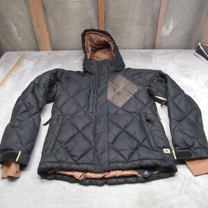 686 Jacket Womens Medium Black Quilted Ski Snowboard Winter Coat Rain Wind Snow
